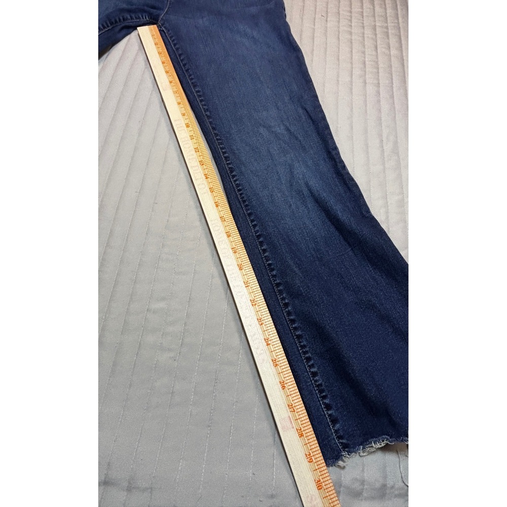 Lauren Ralph Lauren Jeans Womens 10 Dark Wash Raw Hem Bootcut Stretch Denim - Picture 10 of 11